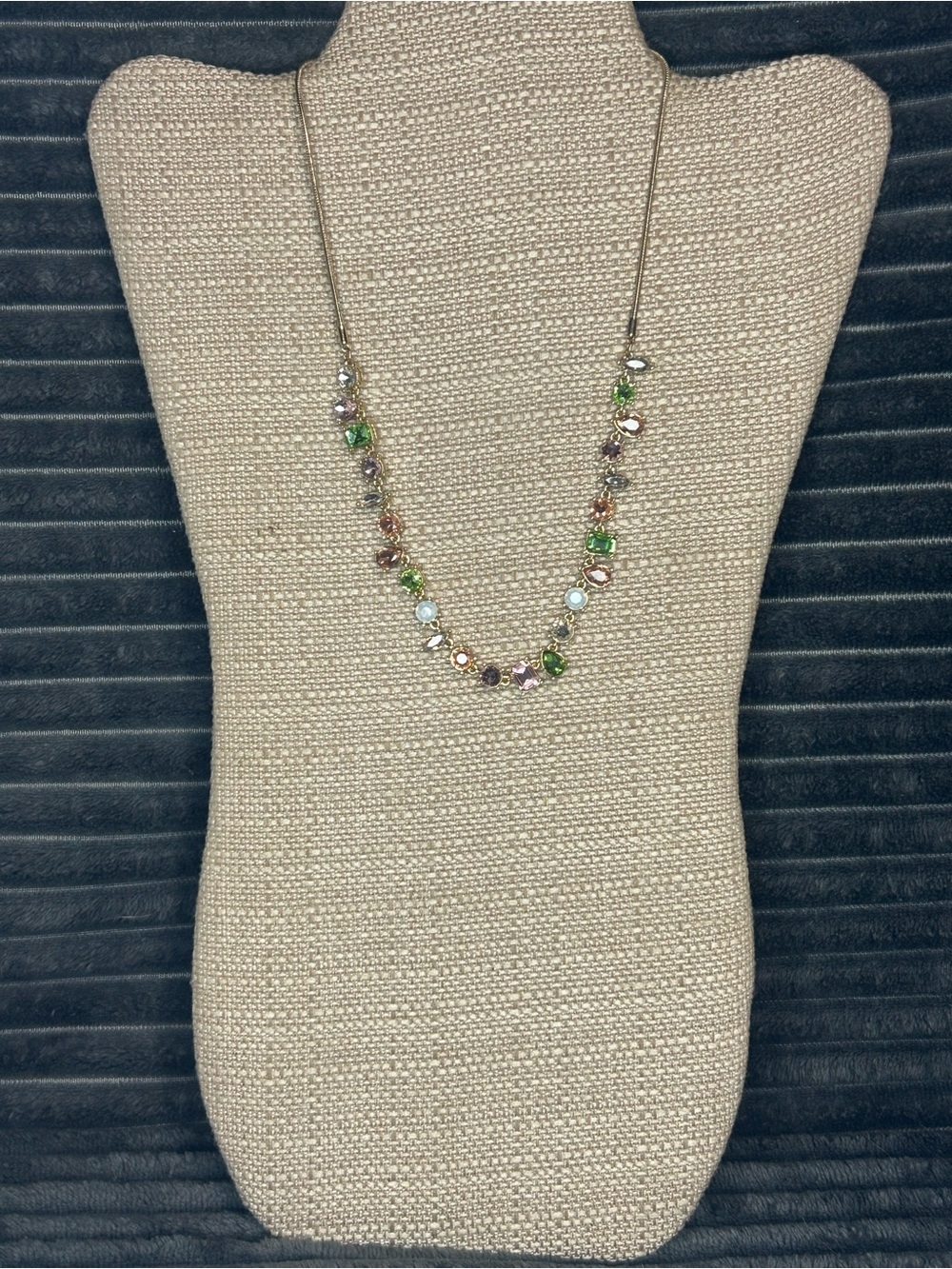 LOFT Colorful Multi-Stone Statement Necklace